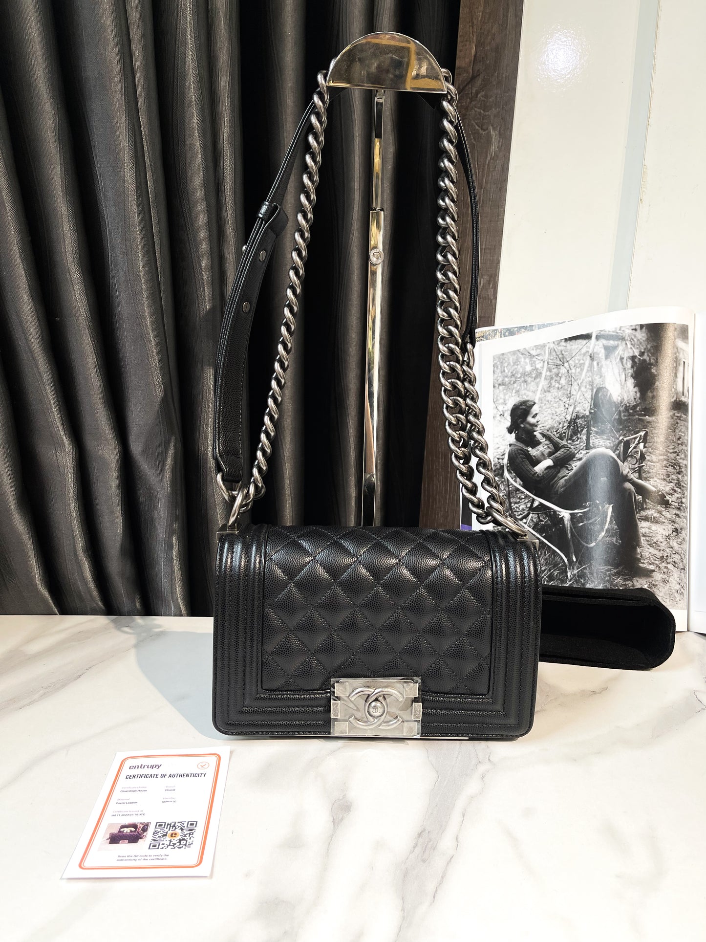 Chanel Boy S Đen Caviar