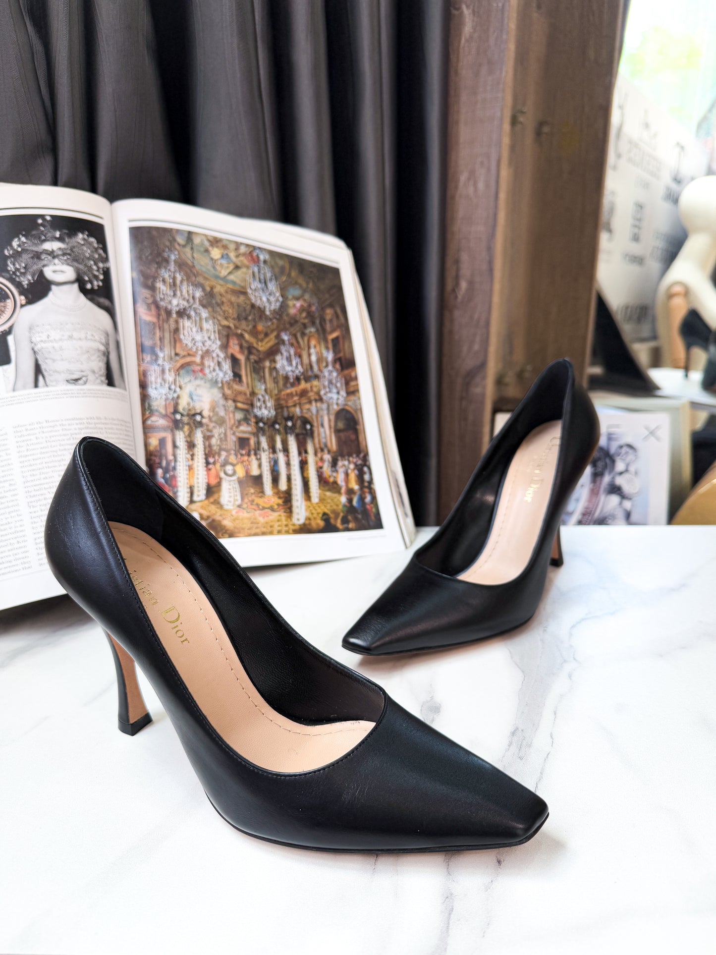 Giày Cao Gót Dior Size 37.5 Đen