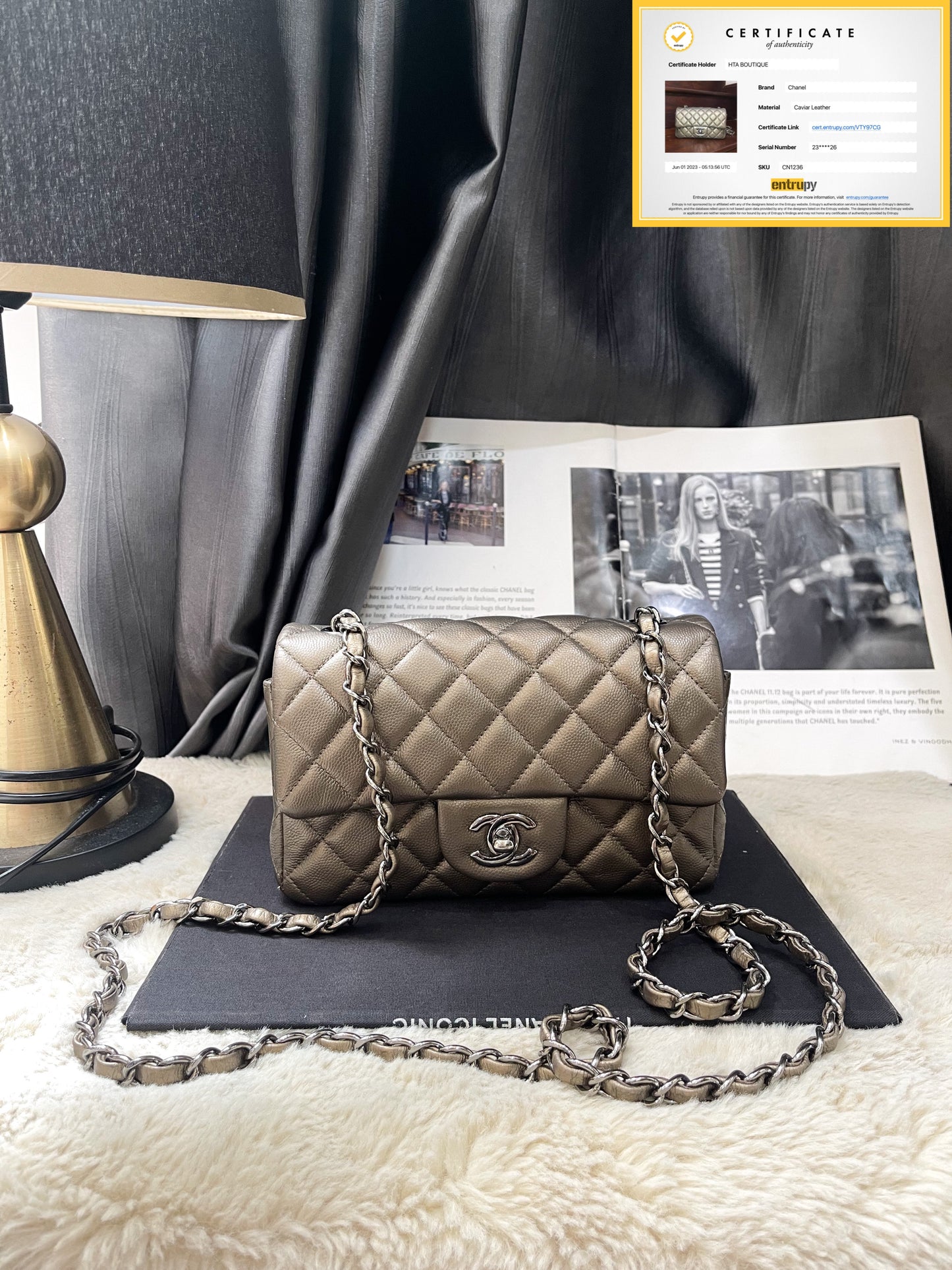 Chanel Mini 8 Caviar Màu Hiếm