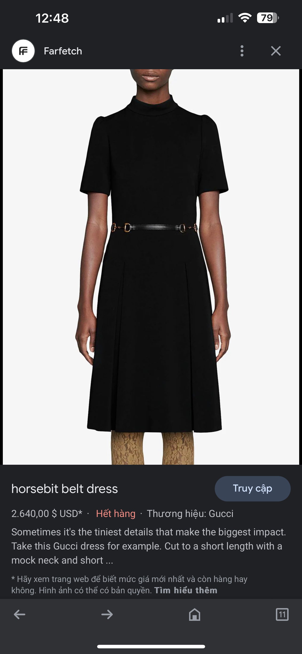 Gucci Belt Black Dress