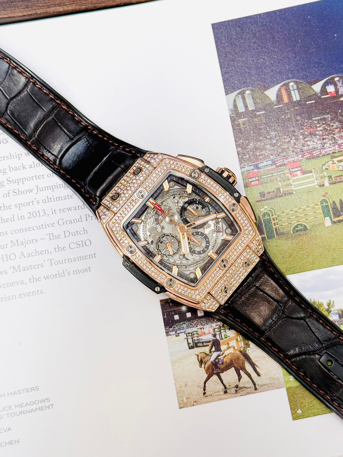 Đồng Hồ Hublot Spirit Of Bigbang King Gold Pave