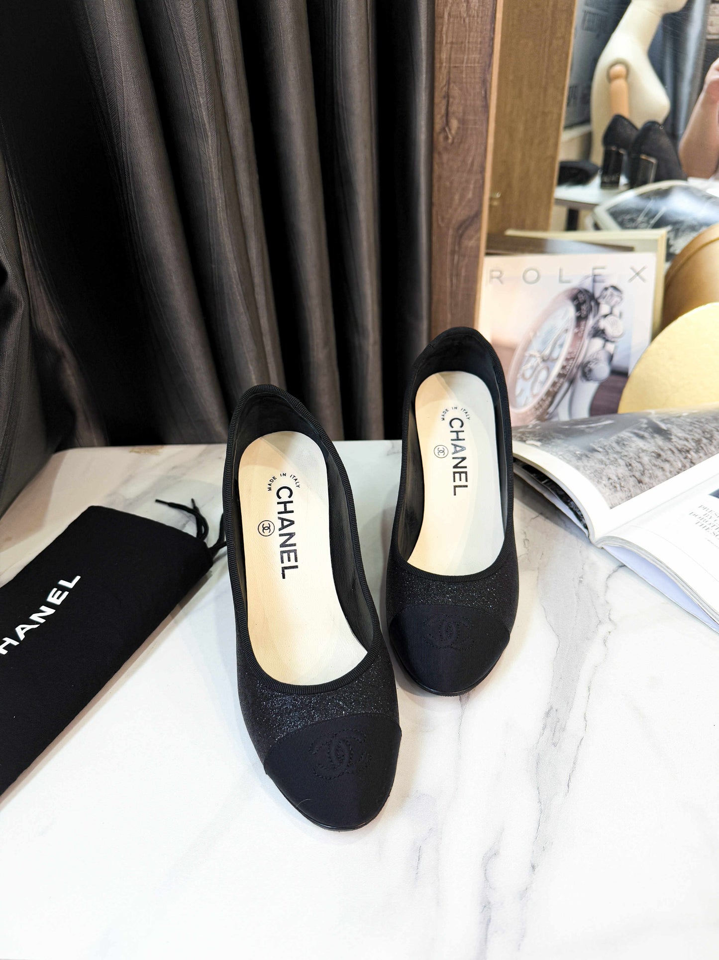 Giày Chanel Sequin Size 35.5c