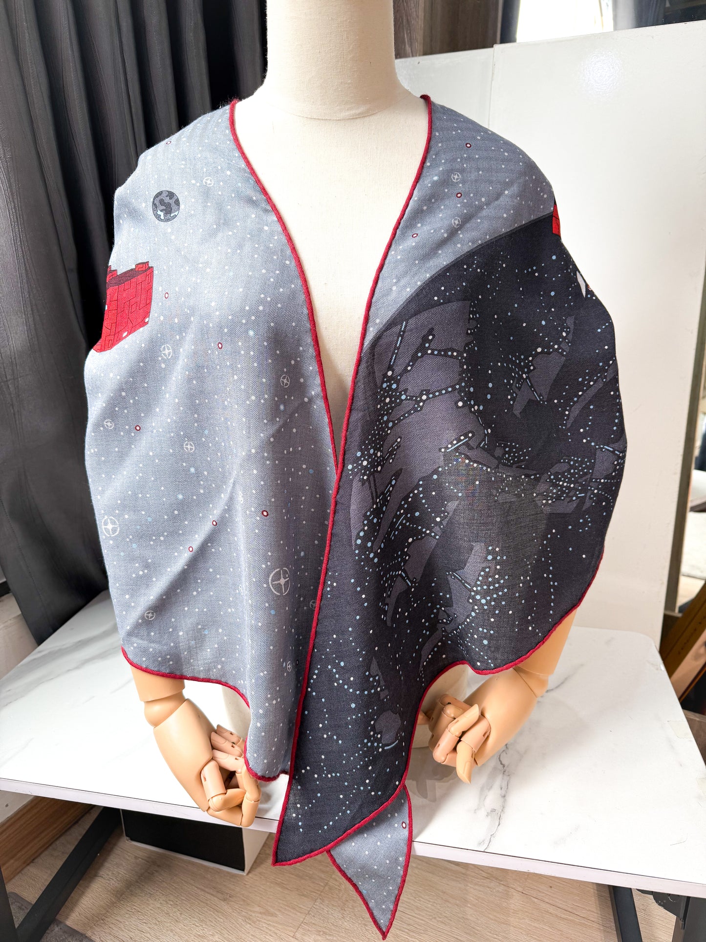 Khăn Hermes Cashmere+ Lụa