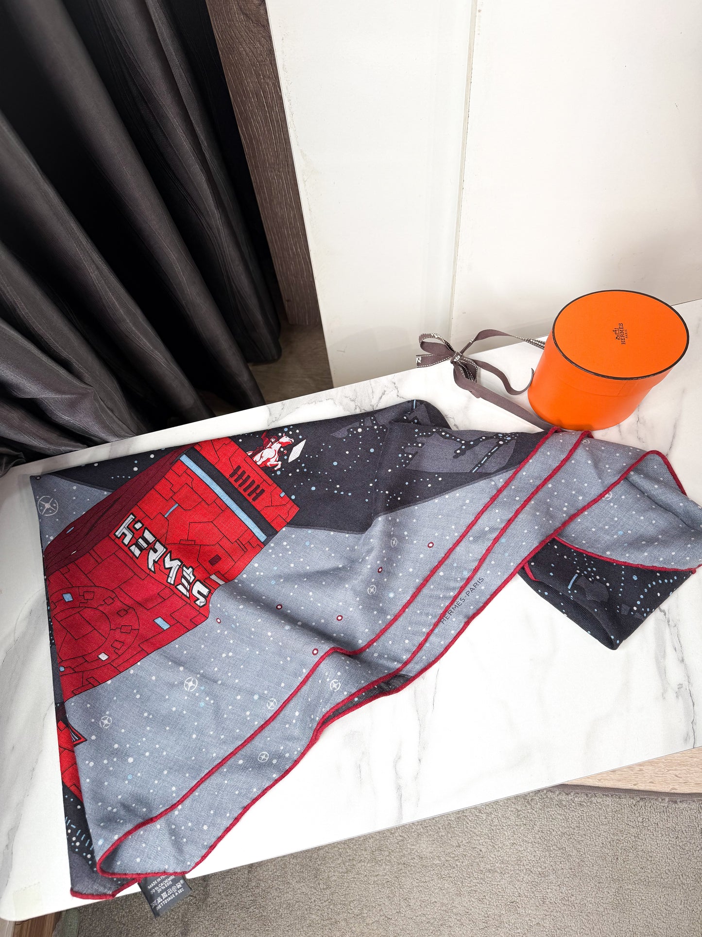 Khăn Hermes Cashmere+ Lụa
