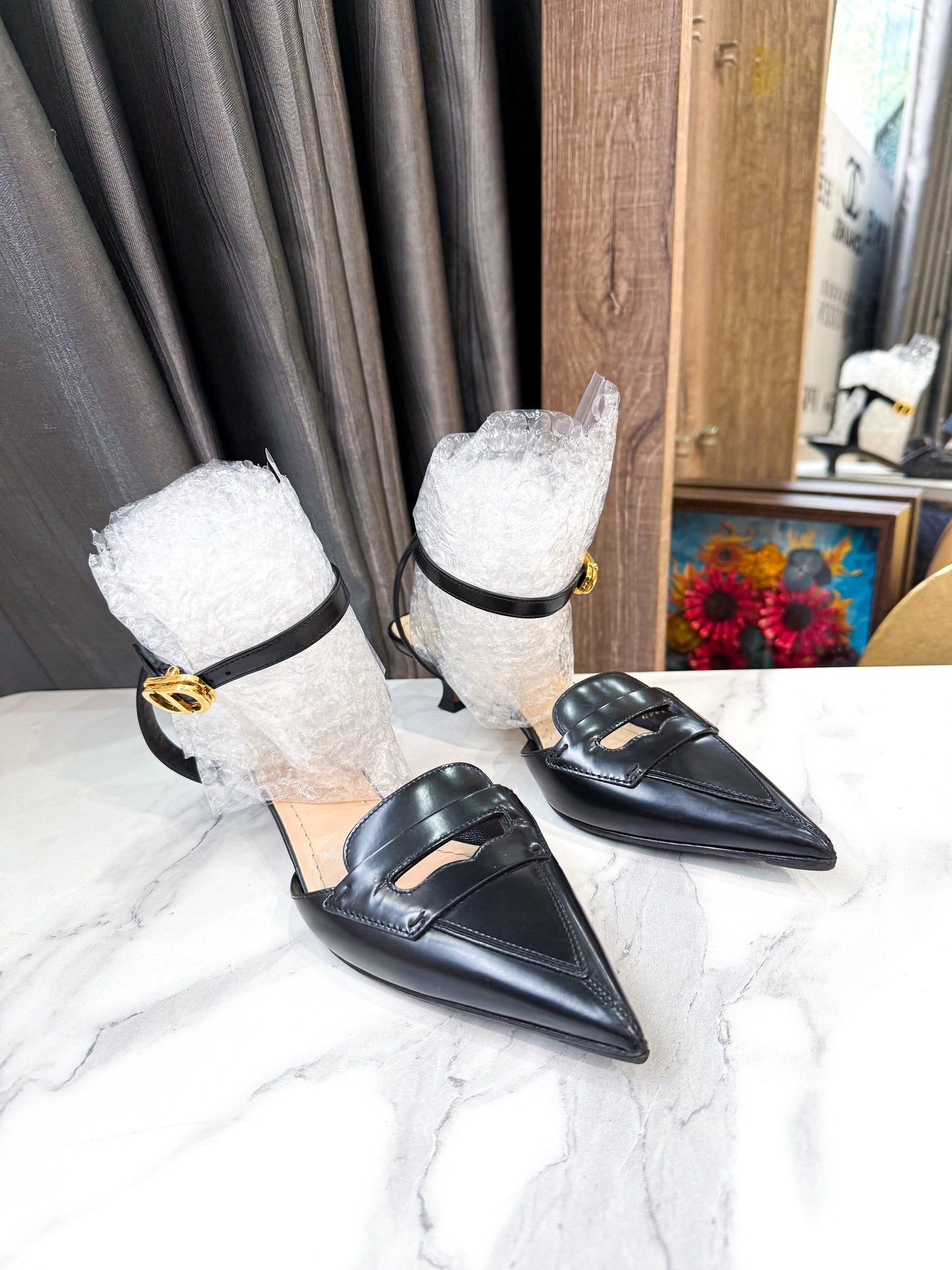 Giày Dior Quai CD Cổ Chân Size 35.5D