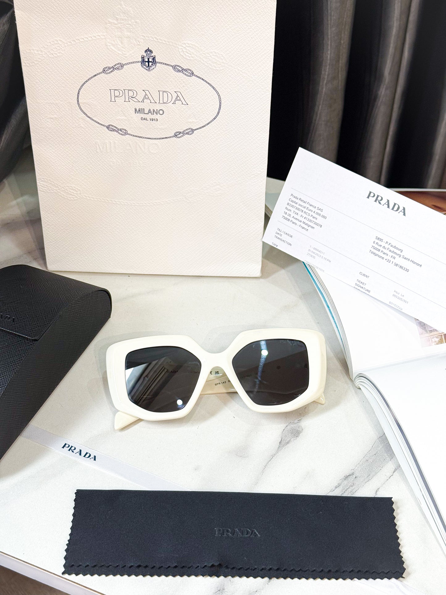 Kính Prada Used Trắng