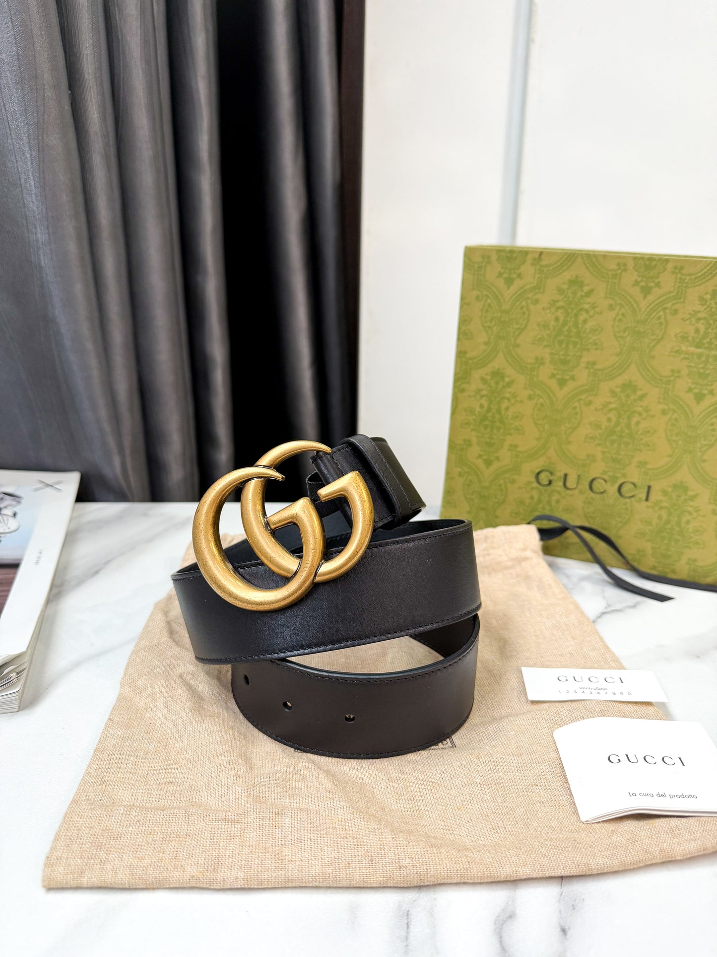Belt Gucci GG Size 75 Bản 4cm