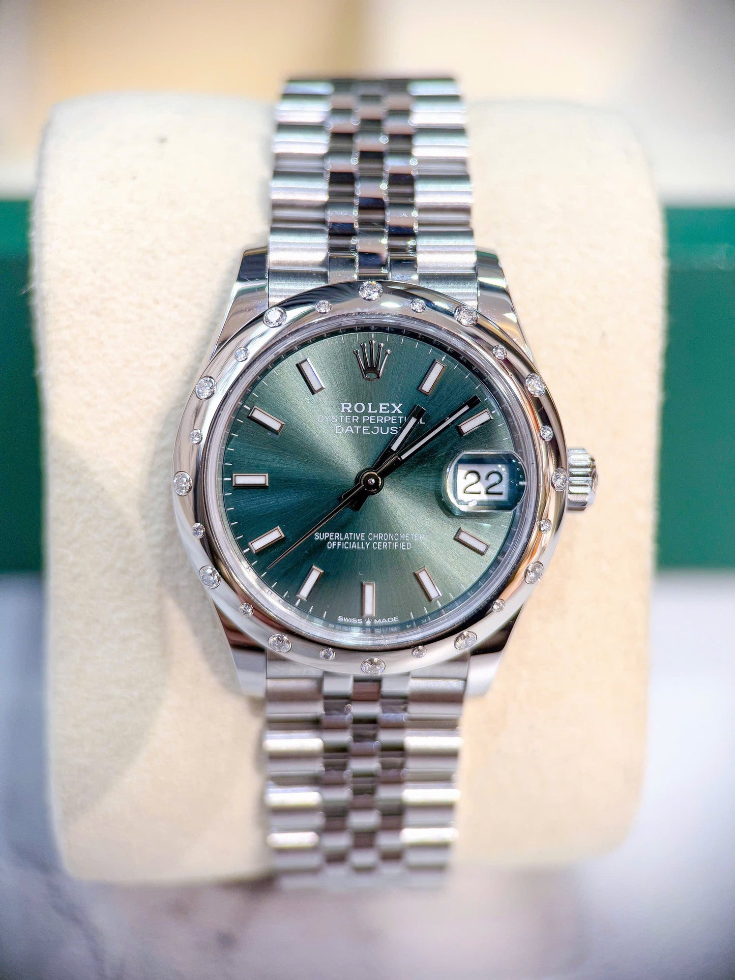 Đồng Hồ Rolex Datejust 278344RBR Xanh Mint Size 31mm
