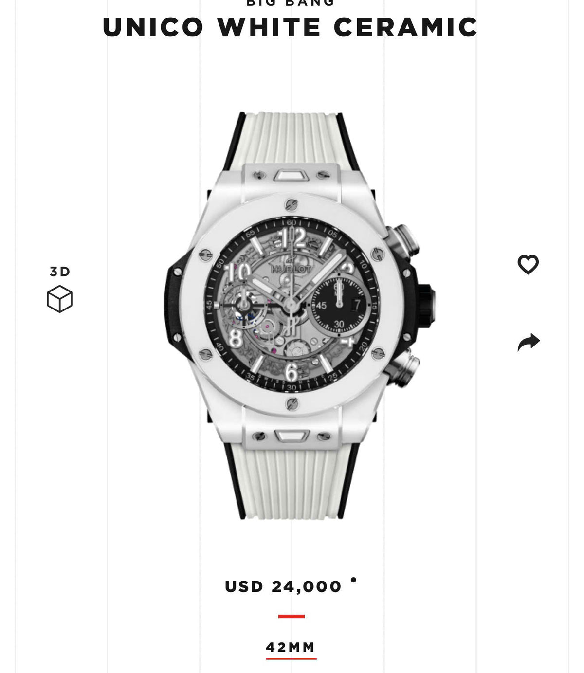 Hublot Big Bang Unico White Ceramic