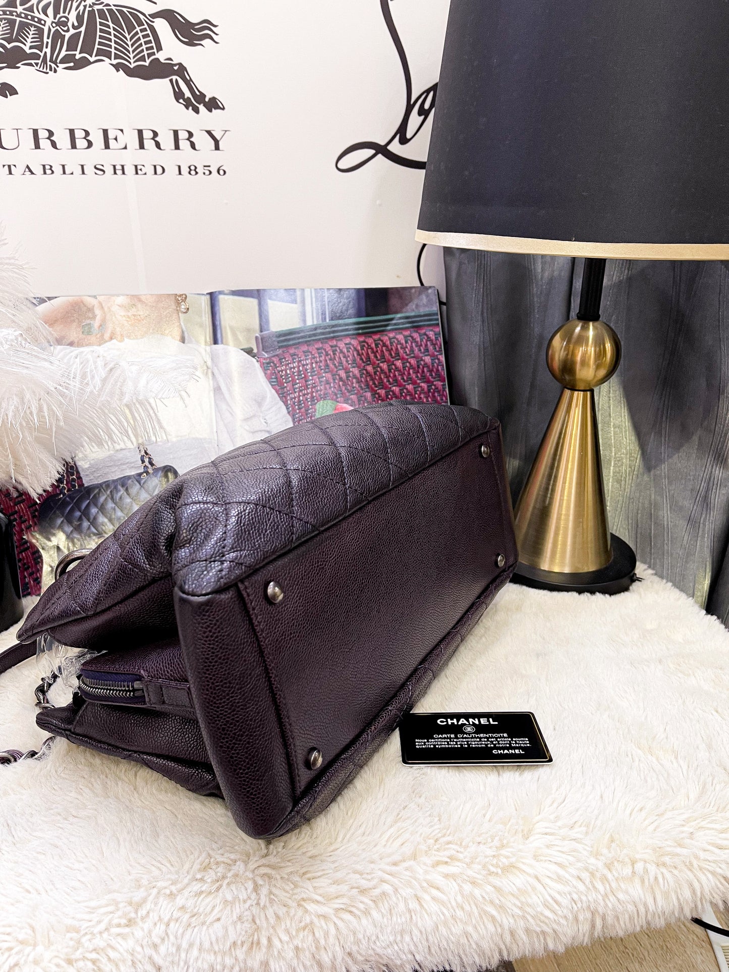 Handbag Chanel Caviar Purple