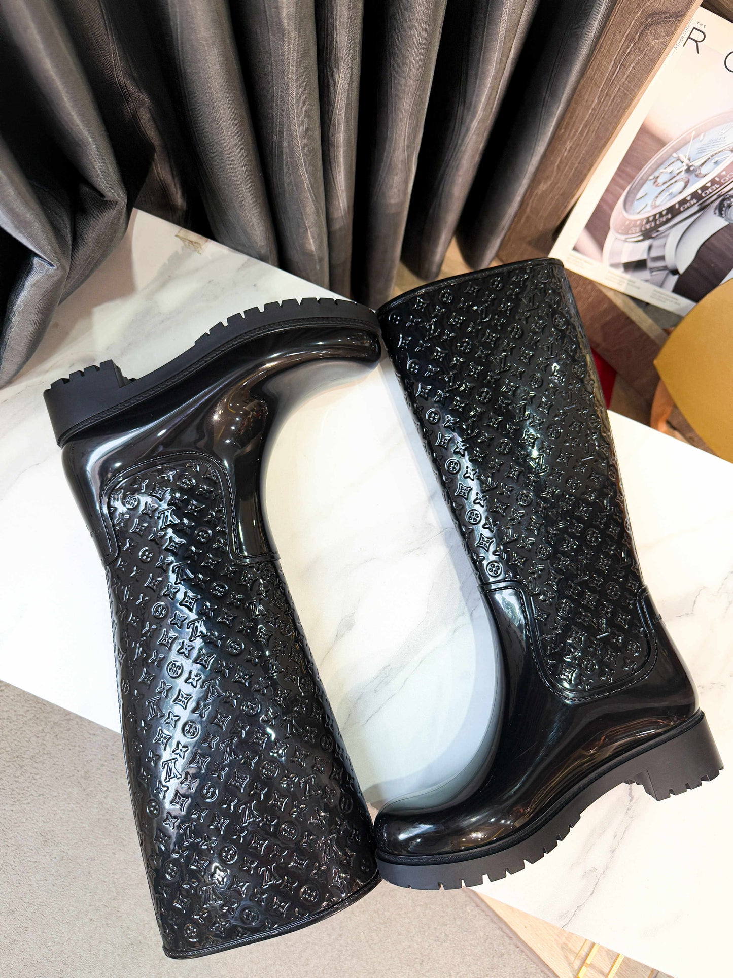 Boot LV Rubber Size 38 Đen