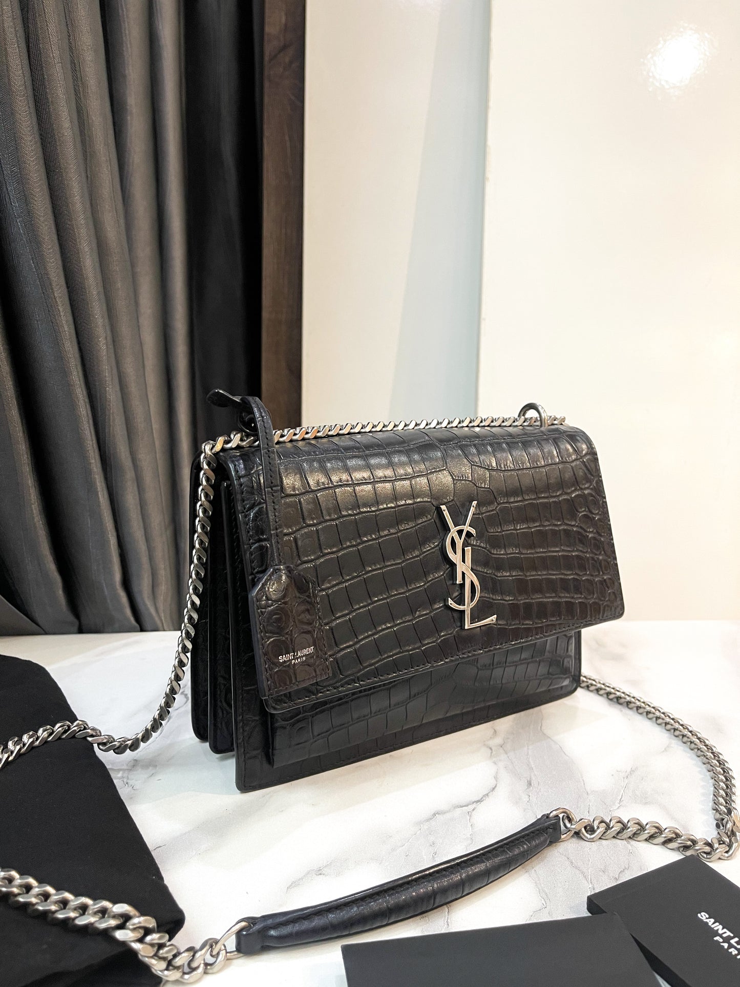 YSL Sunset Croc Size 22