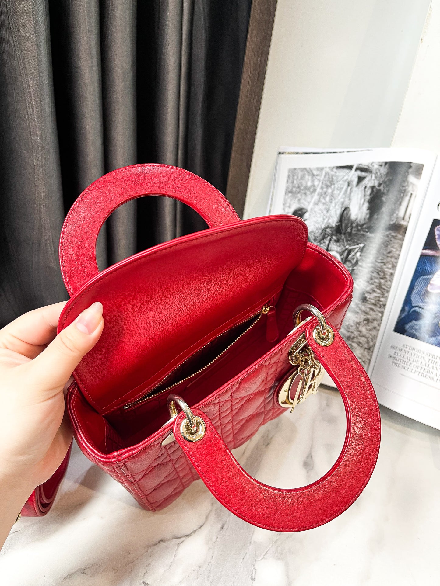 Dior Lady Size Small Đỏ
