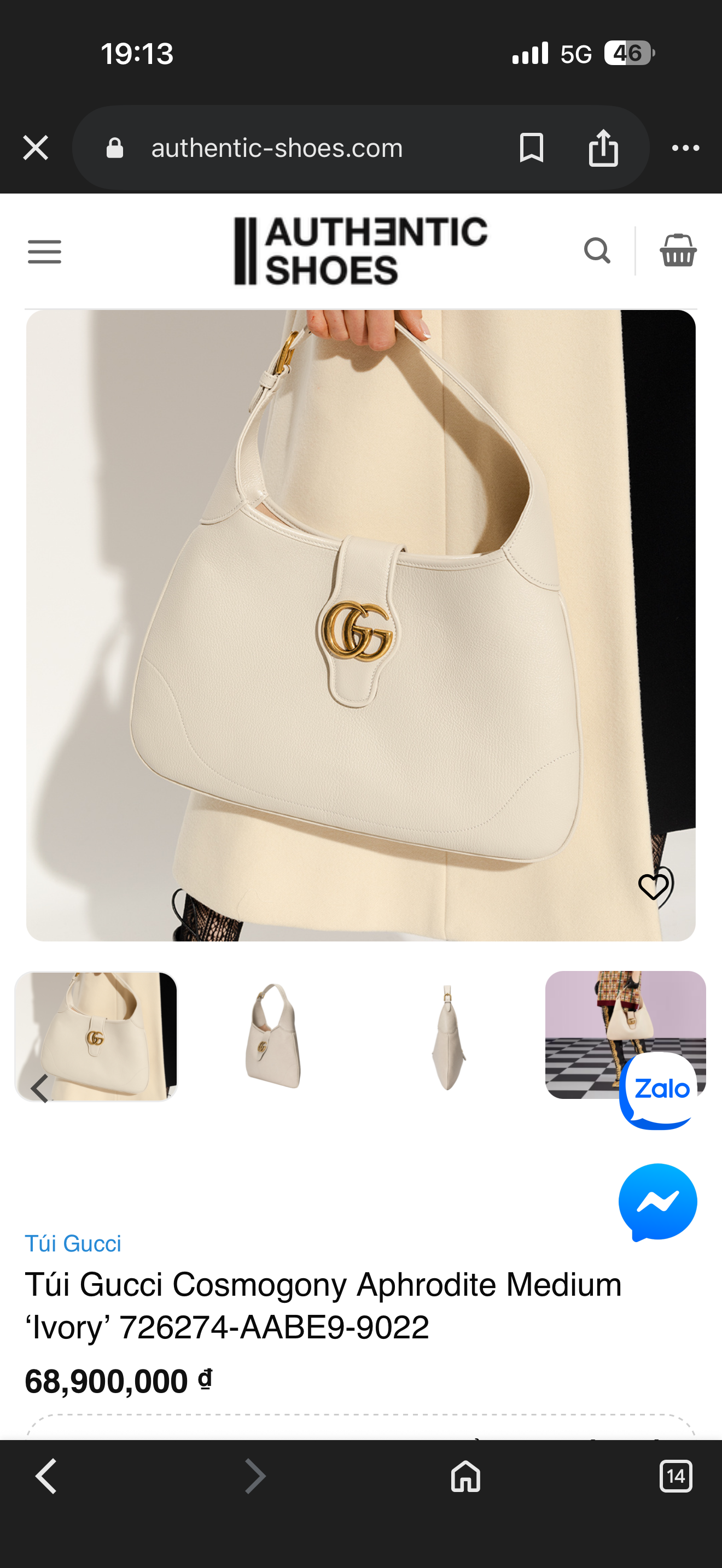 A A Gucci Jackies Trắng New