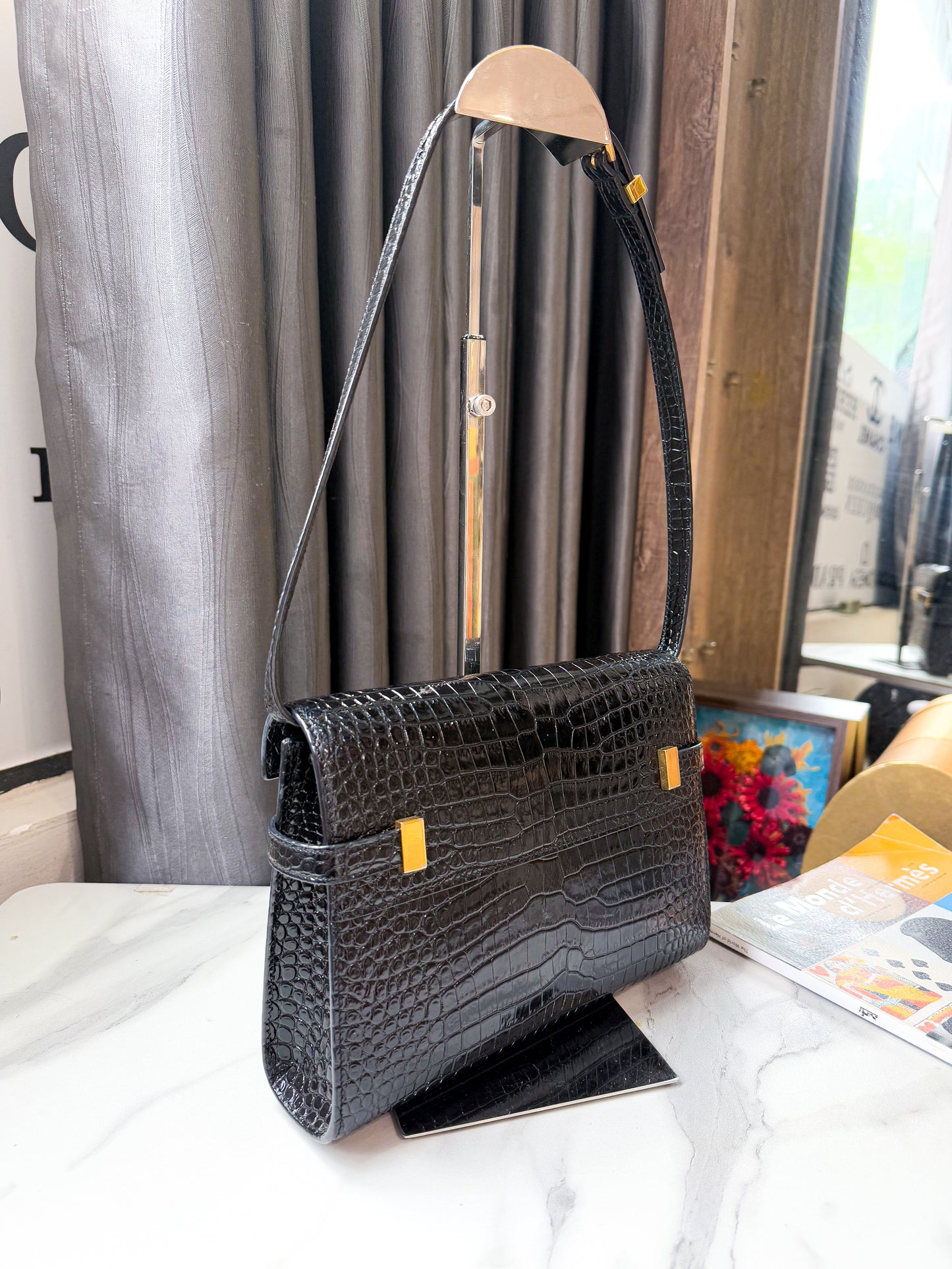 YSL Manhattan Vân Croc