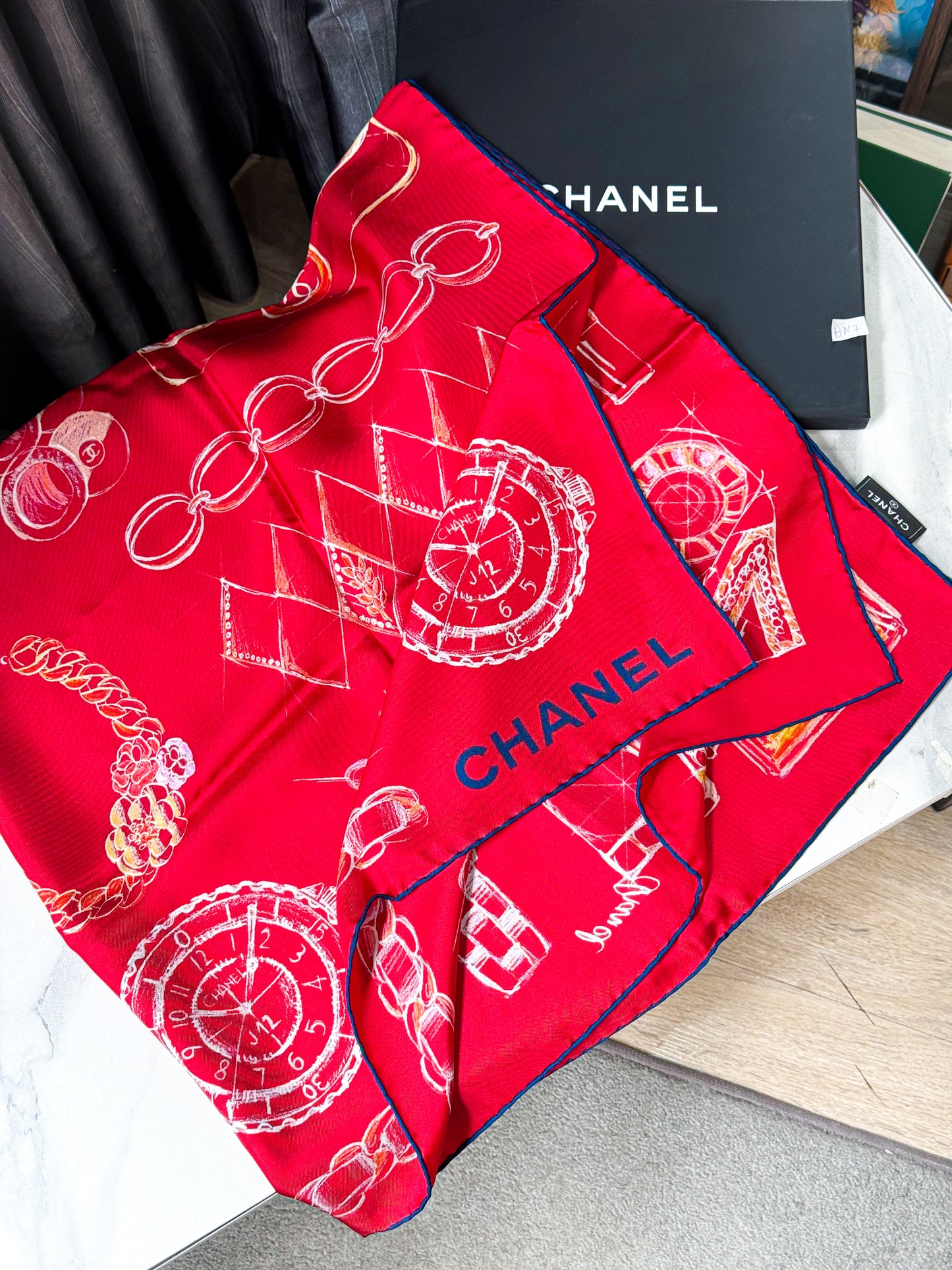 Khăn Lụa Chanel New Khổ 90x90 HN7 25/10