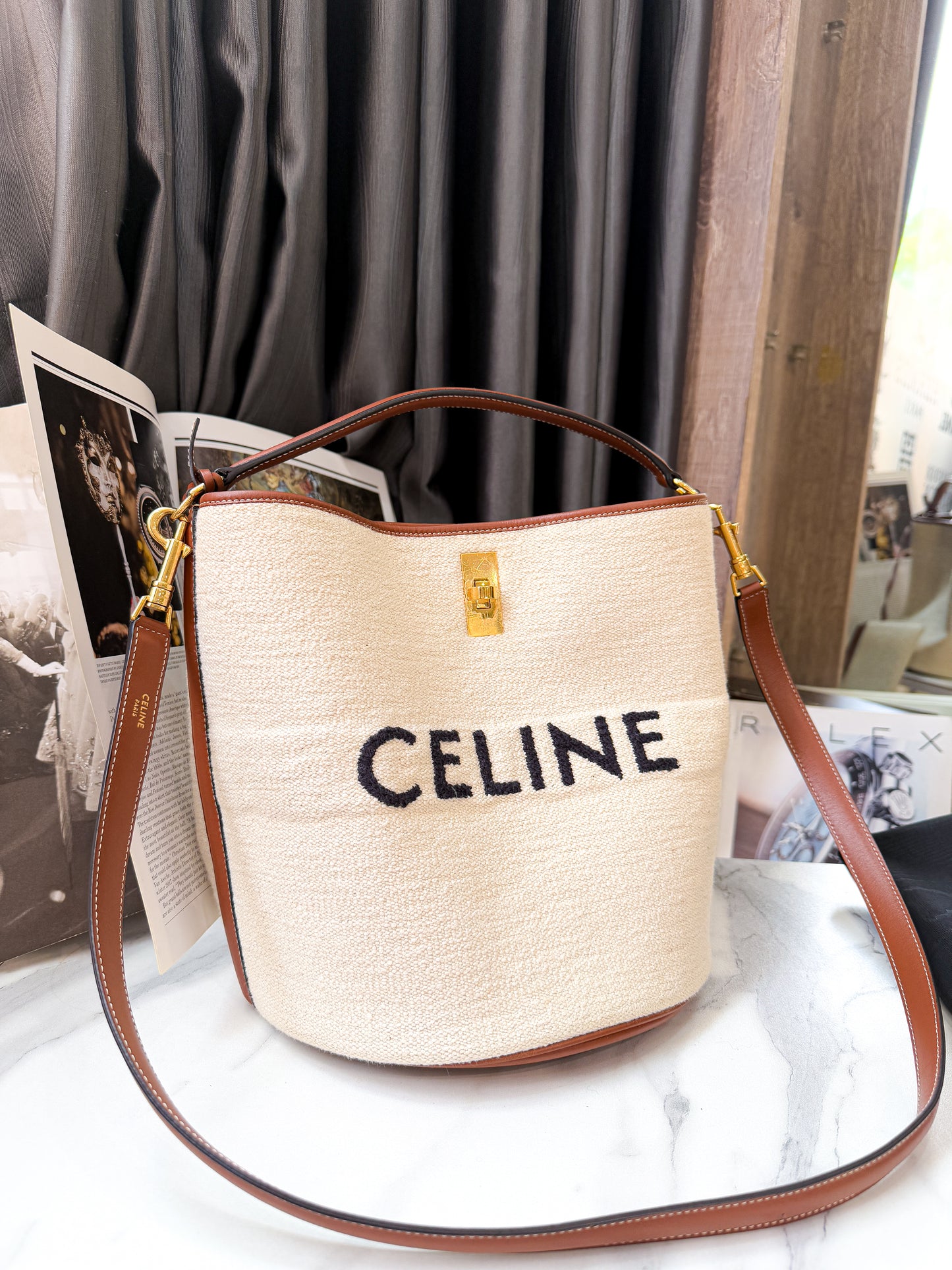 Celine Bucket + Clutch