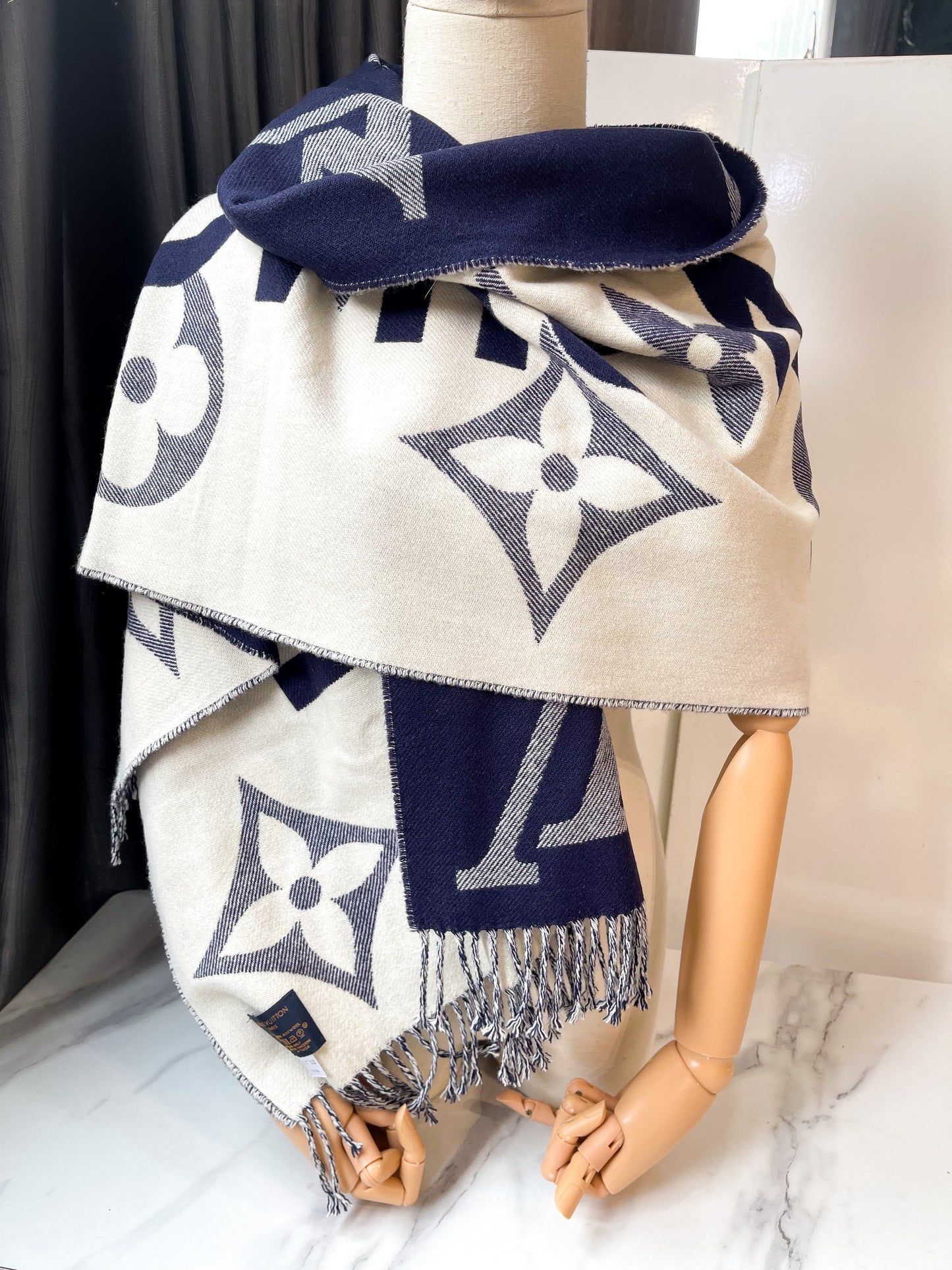 Khăn LV Xanh Len + Cashmere