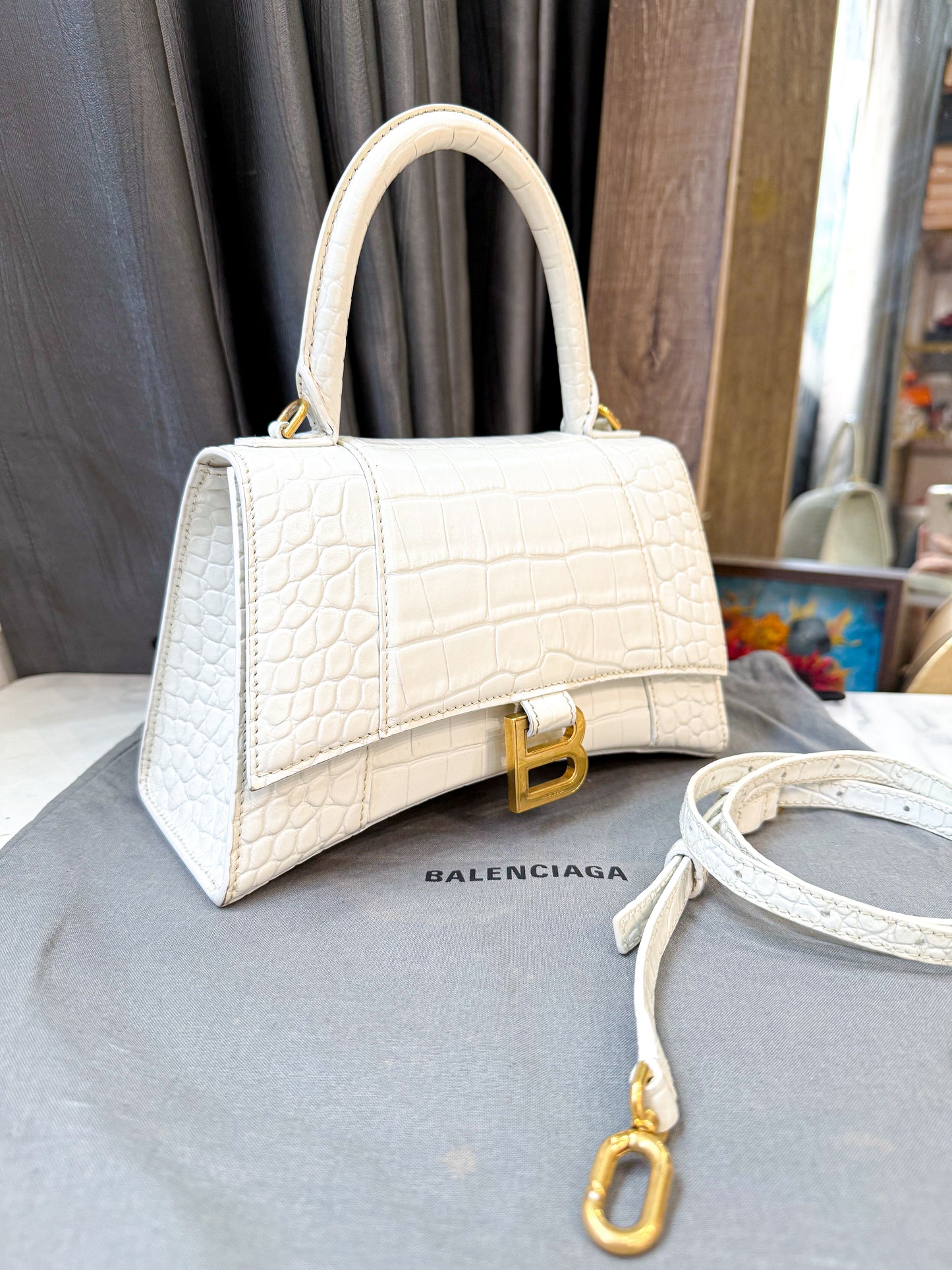 A Balenciaga Vân Croc Size S