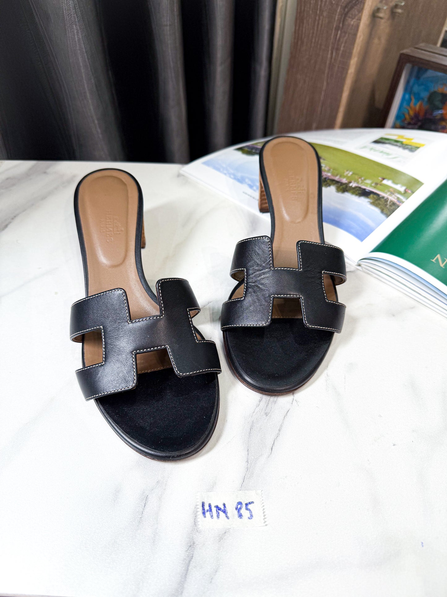 Guốc Hermes Đen Used HN85
