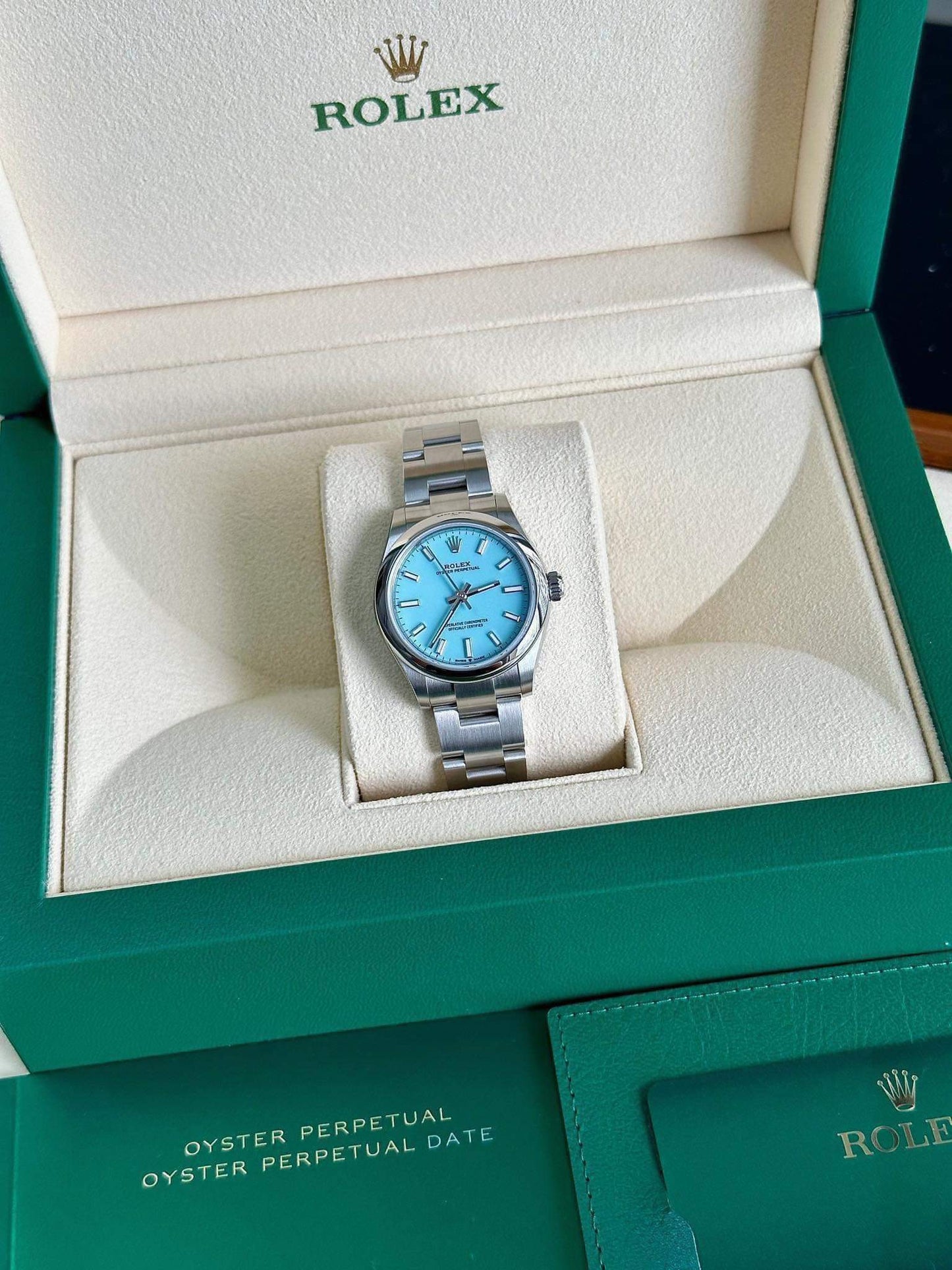 Đồng Hồ Rolex Oyster Perpetual 277200 Tiffany Blue Index 31mm