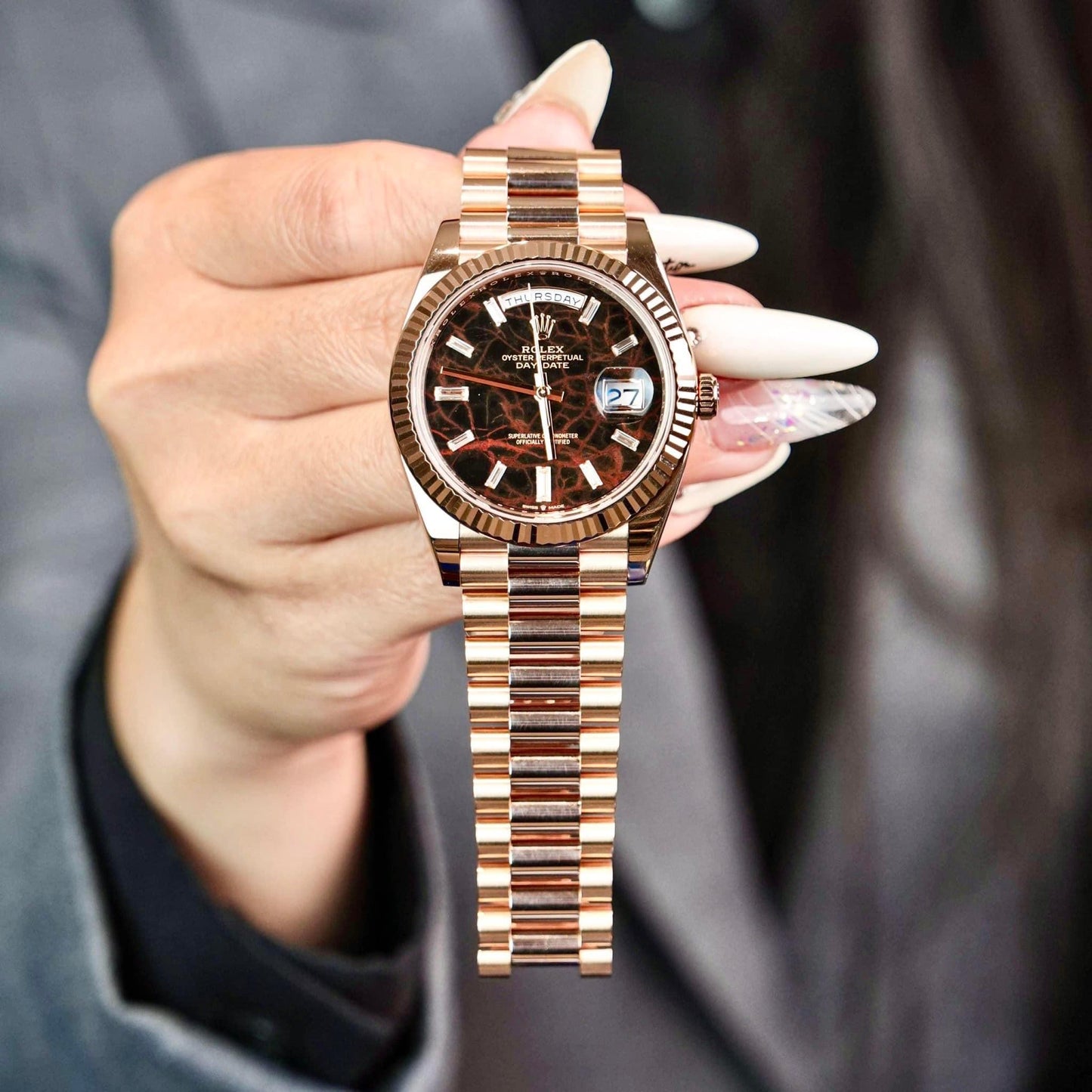 Đồng Hồ Rolex Daydate 228235 Eisenkiesel 40mm