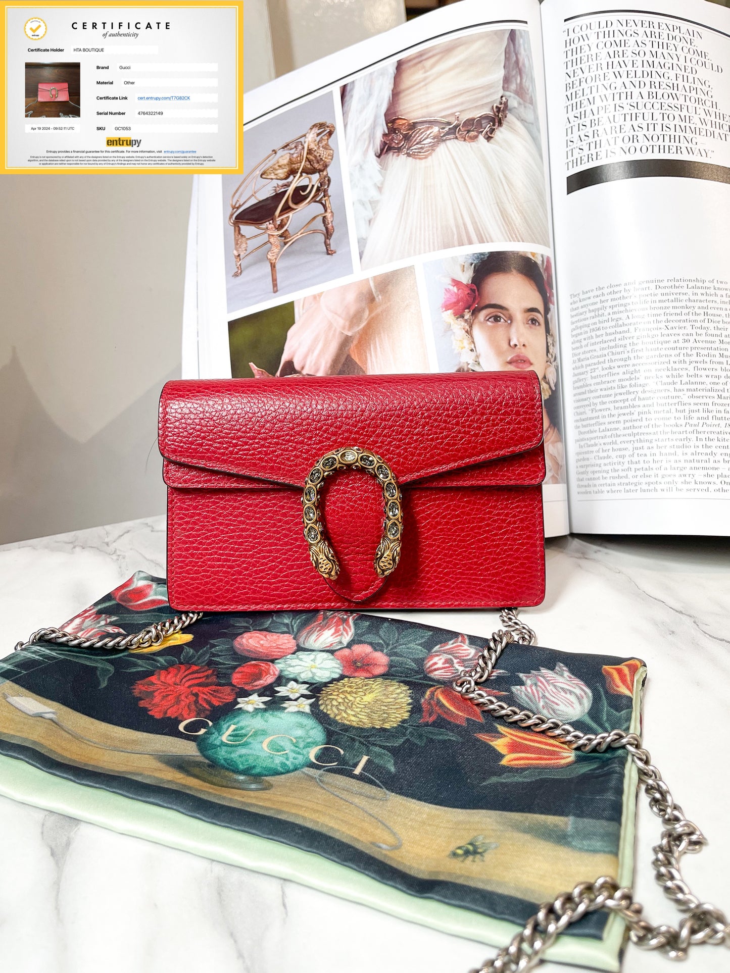 Gucci Dionysus Đỏ Size 17