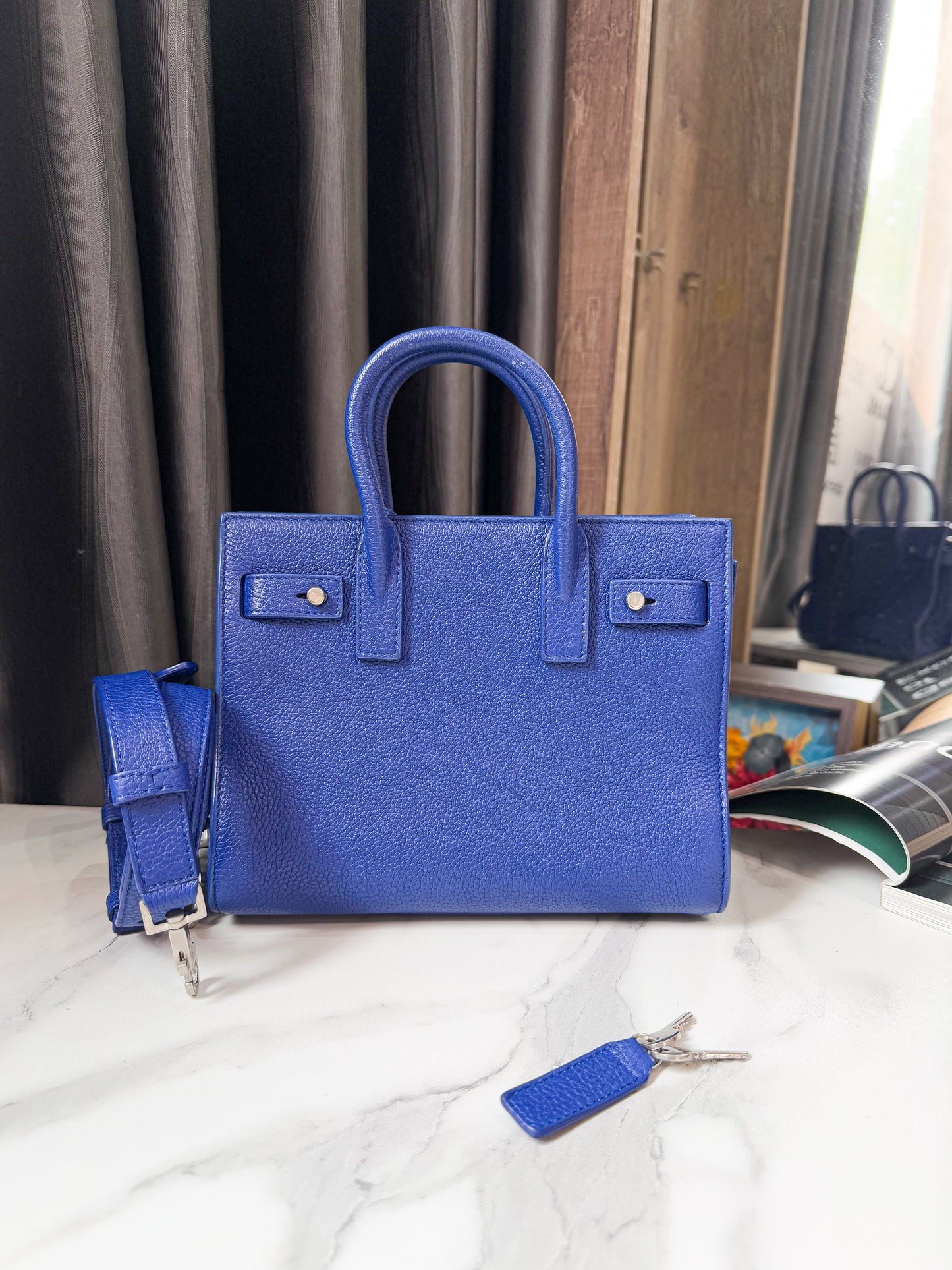 YSL Sac De Jour Nano Xanh