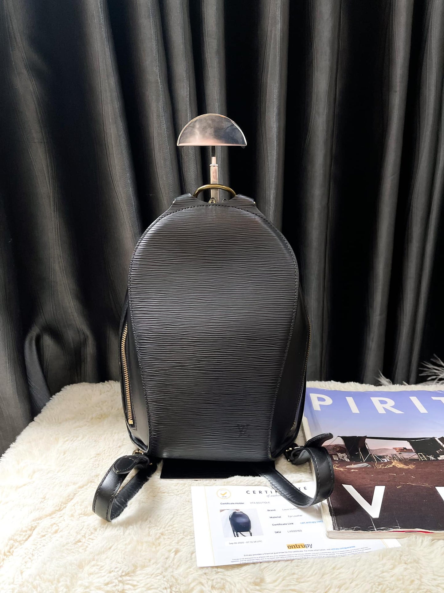 Schwarzer Epi-Rucksack von LV Vintage