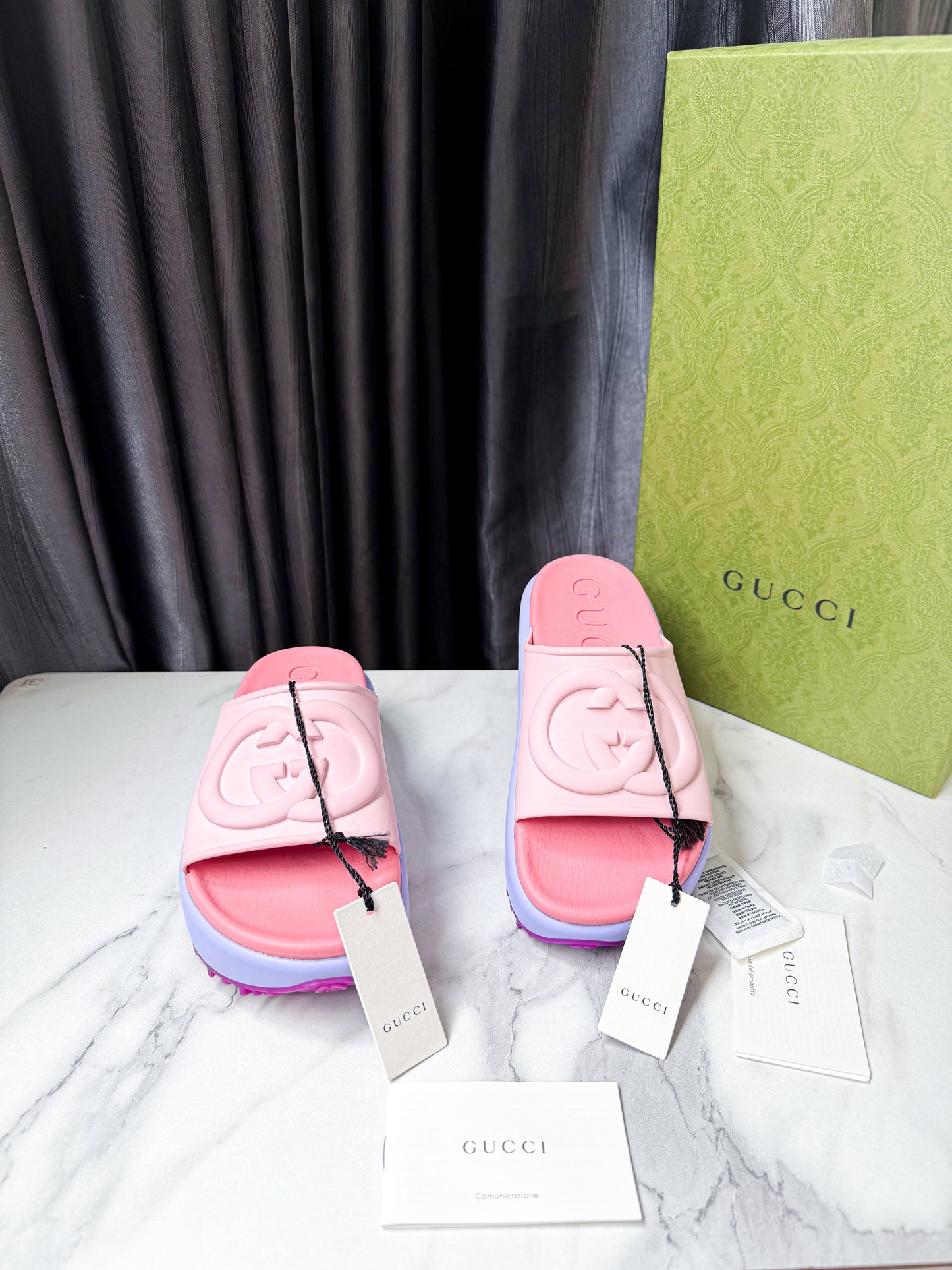 Dép Gucci Hồng Size 35