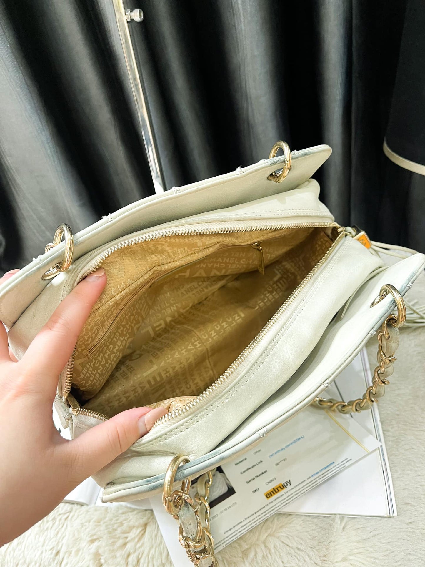 White Chanel Tote