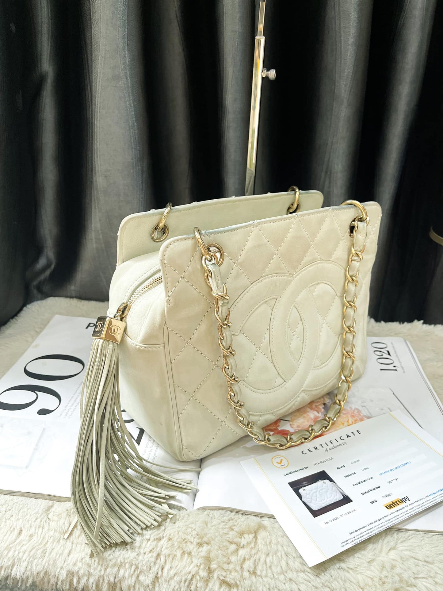 White Chanel Tote