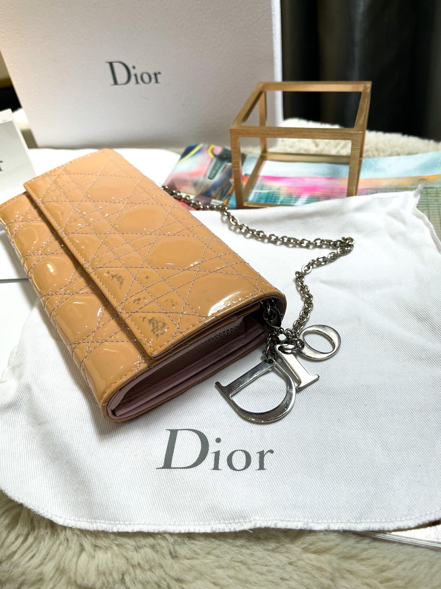 Woc Dior glänzendes Leder