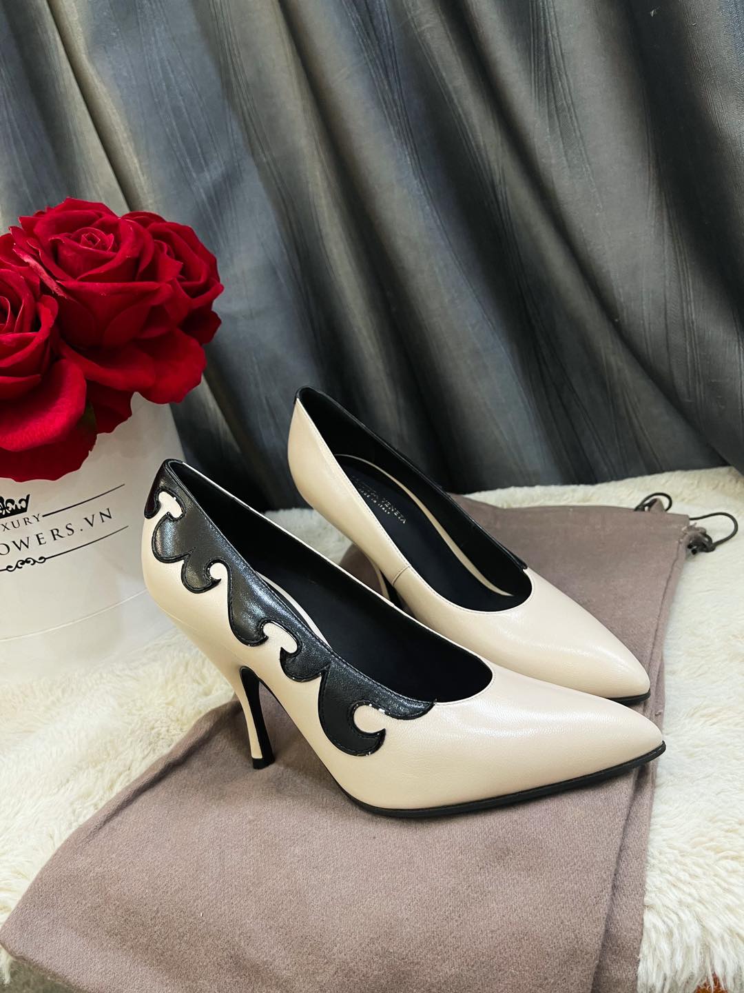Bottega Nude High Heels Mixed Black