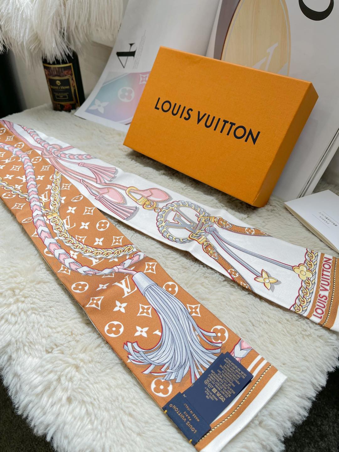 Twilly LV Orange Brown Tone Towel