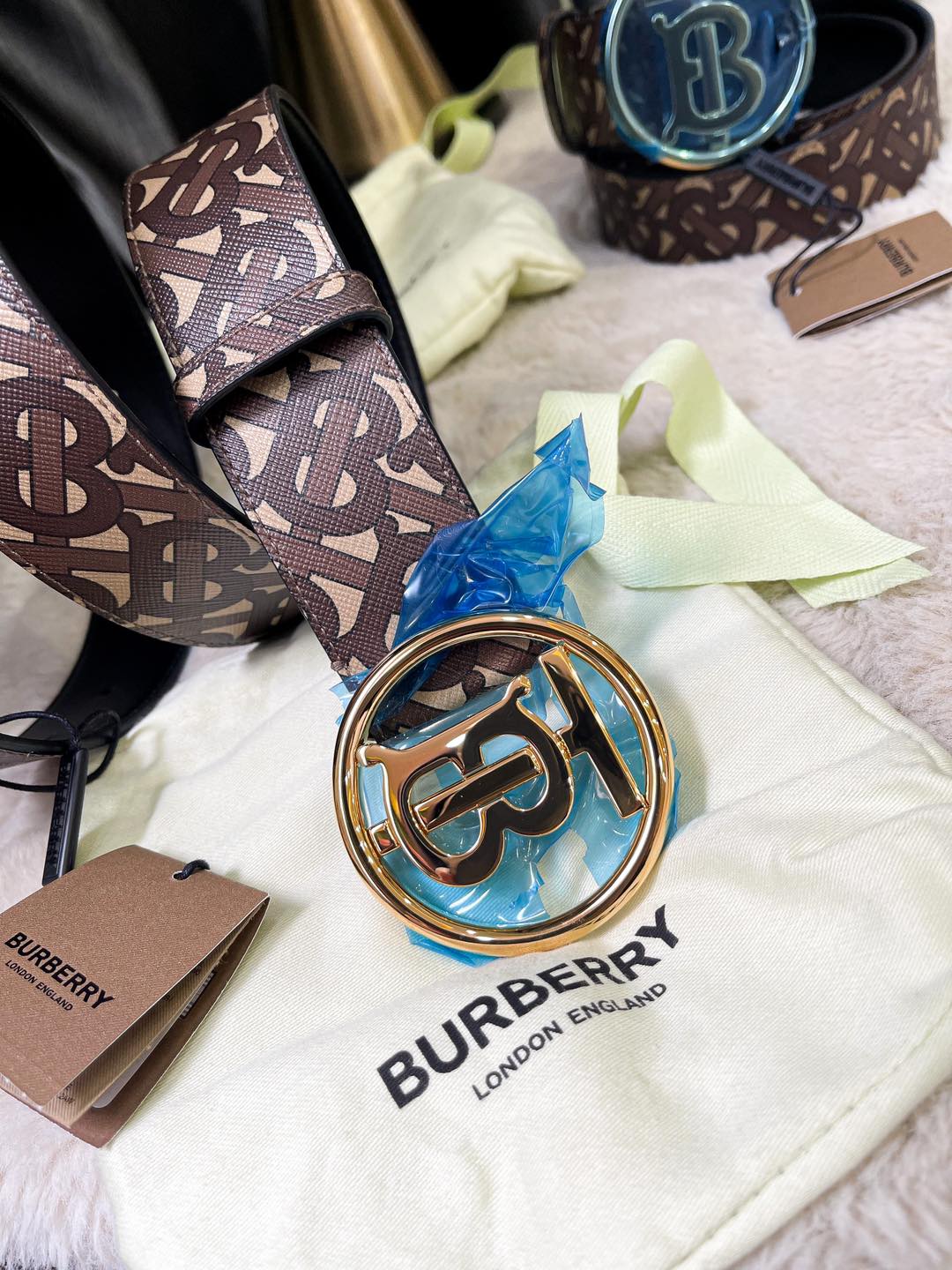 BBR Belt with TB Brown Pattern