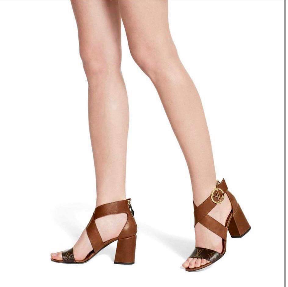 LV Brown Mono Strap Sandal