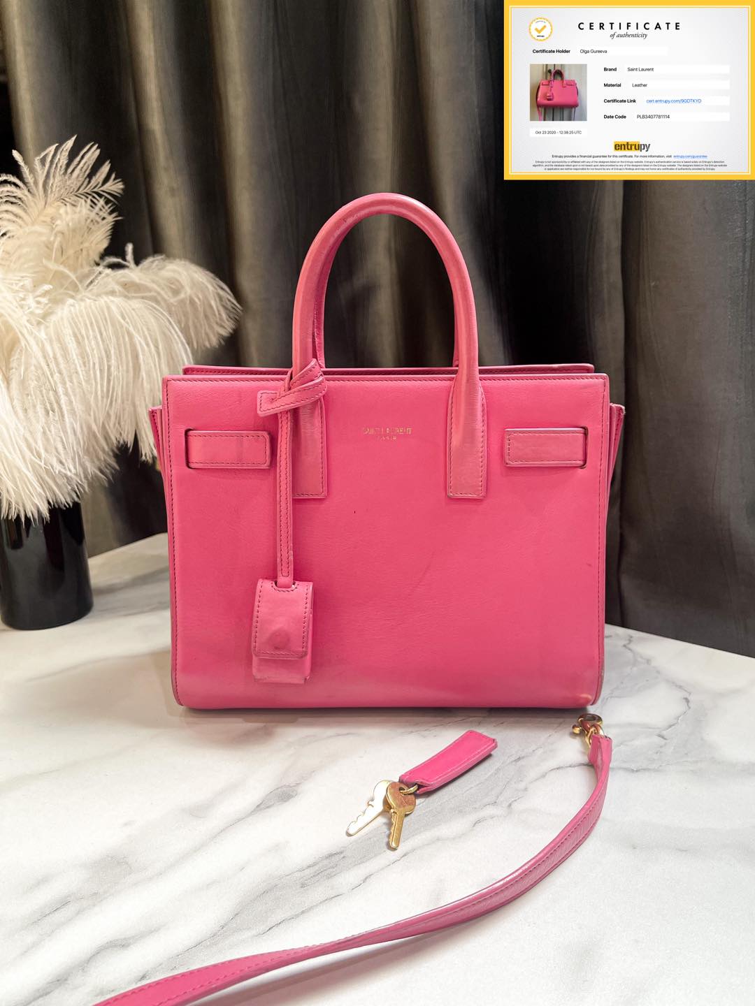 YSL Sac De Jour Tasche Größe Nano Pink