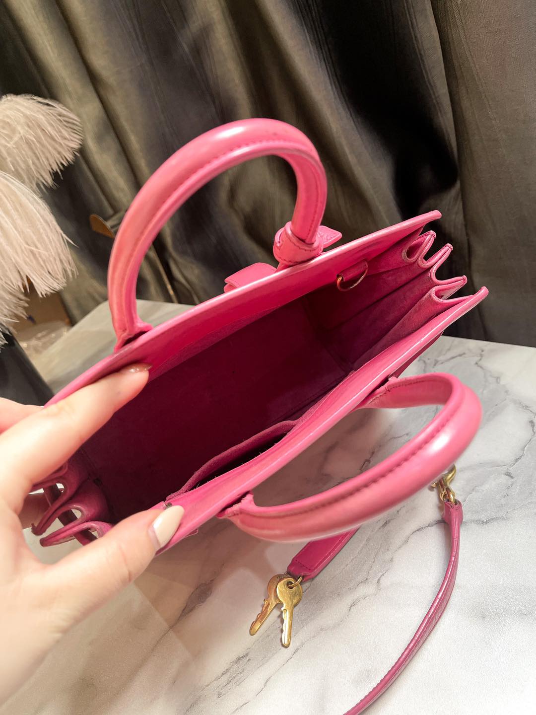 YSL Sac De Jour Tasche Größe Nano Pink
