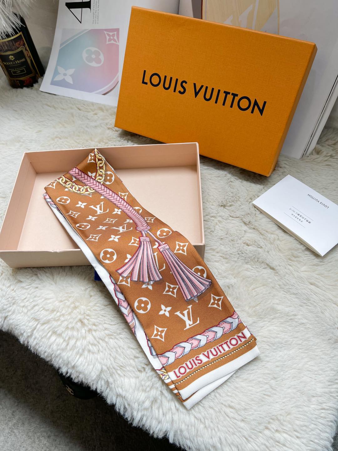Twilly LV Orange Brown Tone Towel
