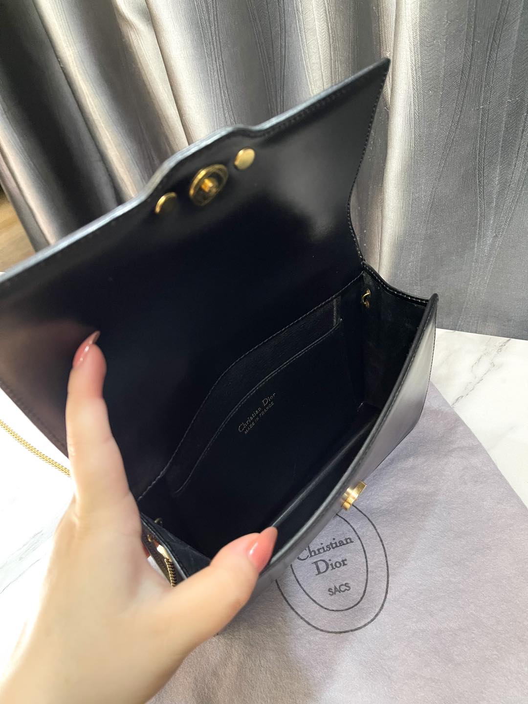 Dior Đen Vintage Khoá CD
