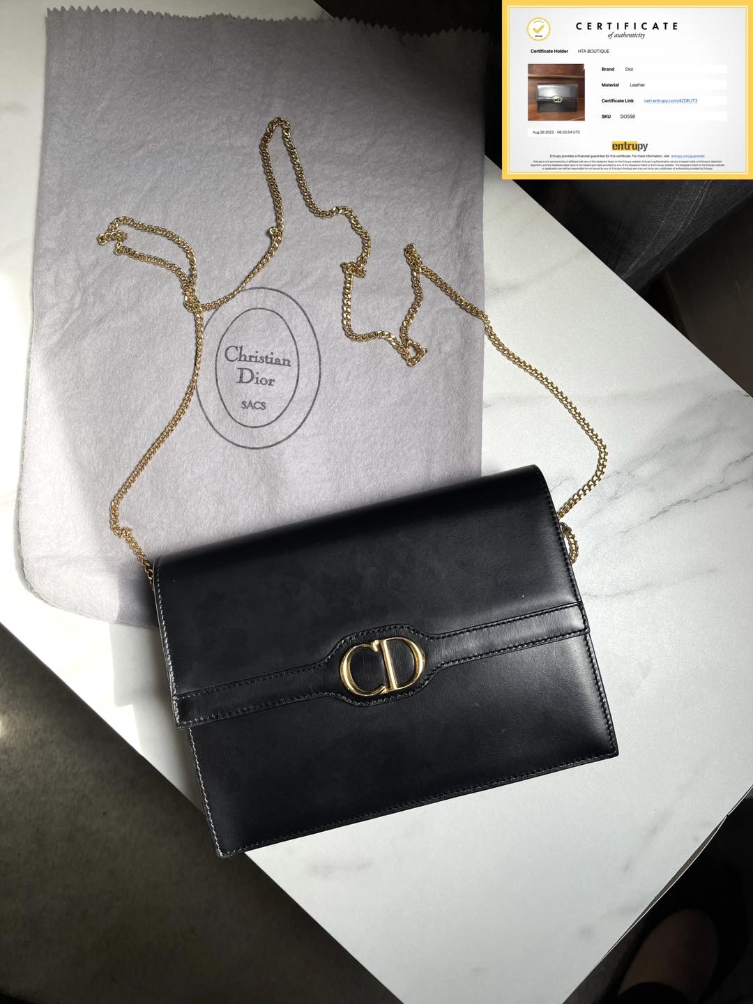 Dior Đen Vintage Khoá CD