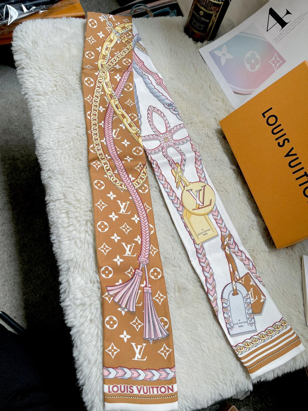 Twilly LV Orange Brown Tone Towel