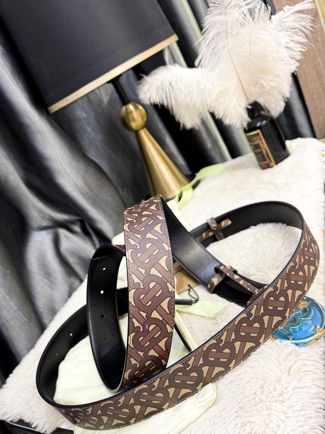 BBR Belt with TB Brown Pattern