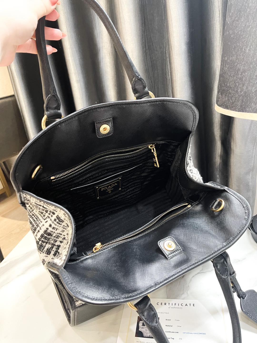 Tweed Prada Handbag
