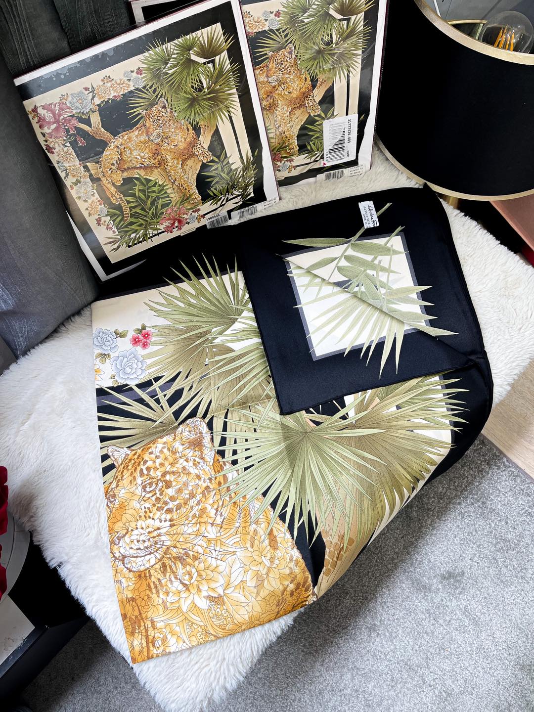 Salvatore Leopard Print Scarf