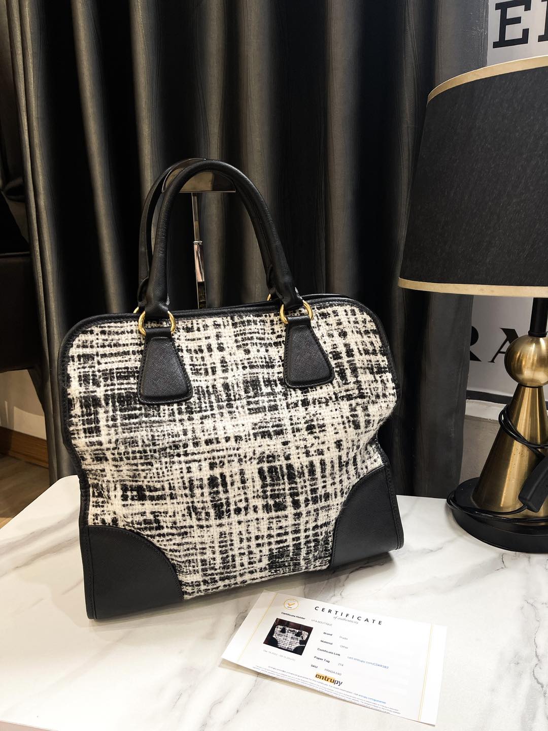 Tweed Prada Handbag