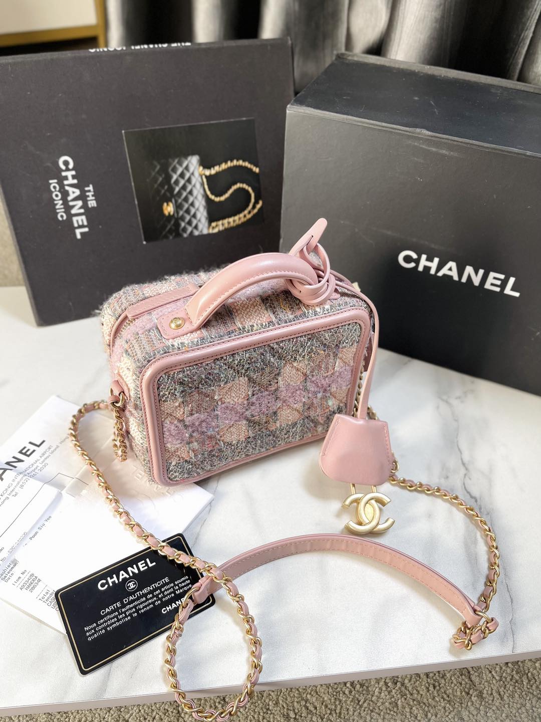 Chanel Vanity Chất Dạ Tweed