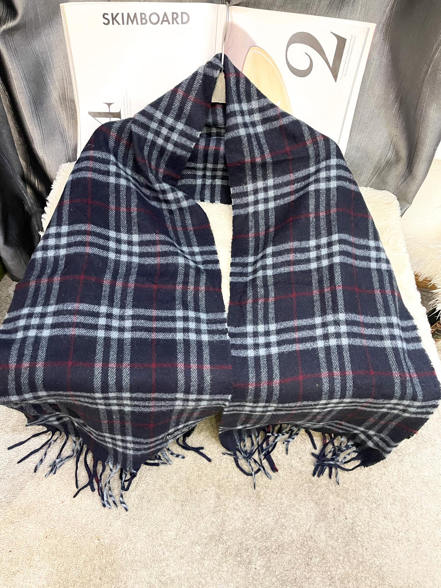 Charcoal Green Plaid BBR Towel