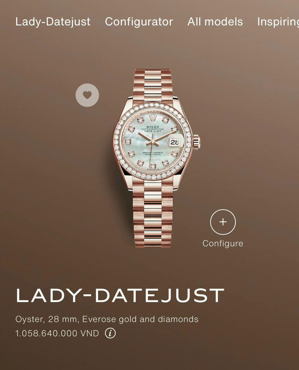Rolex DateJust 28mm Rose Gold Watch